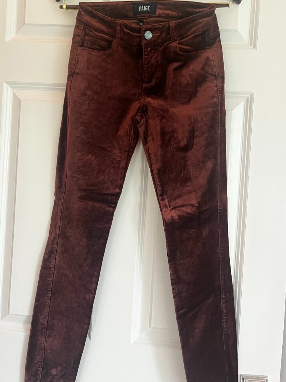 Never Worn Paige Velvet Verdugo Ultra Skinny Pants Size 24